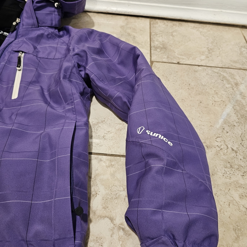 Sunice Naquita Purple Checkered Ski Jacket- 6P - Picture 4 of 5